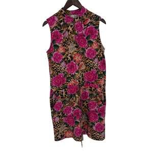 IBKUL Dress Women M Floral Animal Print Pockets SPF 50 Cooling Golf Tennis Pink